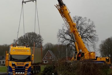 Transport hijsen garagebox De Krim - Russcher