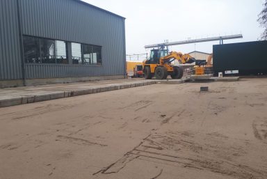 Stelconplaten betonplaten leggen Elst