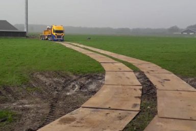 Windmolen transport, rijplaten verhuur