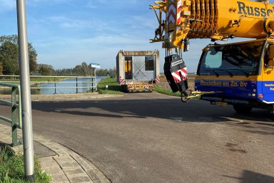 Kraanverhuur plaatsen prefab woning steenwijkerwold